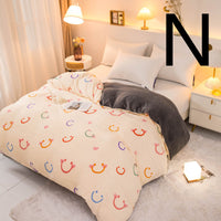 Little Gigglers World Thick Coral Fleece Double Plush Duvet Cover