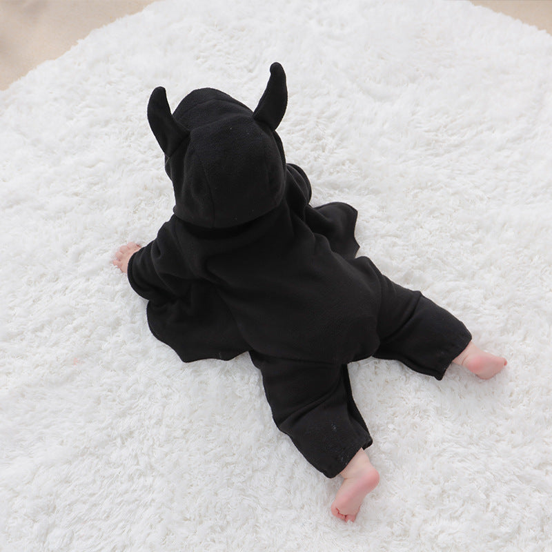 Little Gigglers World Unisex Baby Halloween Bat Hooded Little Devil Onesies Romper