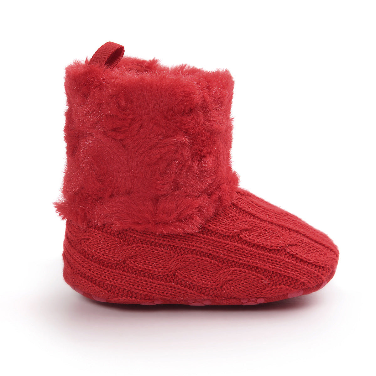 Little Gigglers World Baby Winter Fleece Fur Warm Knit Shoes