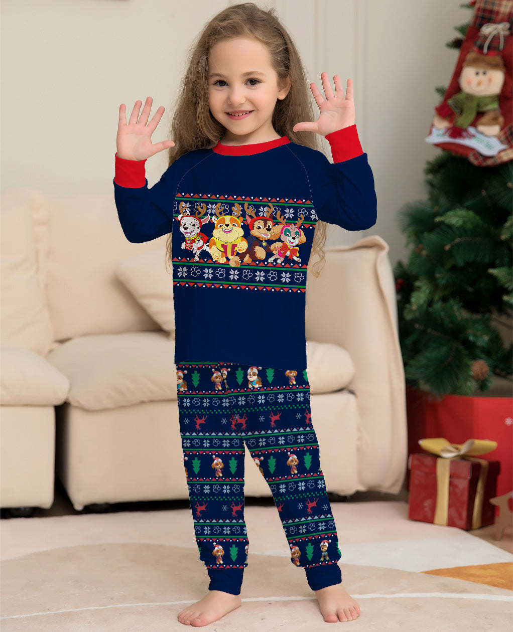 Little Gigglers World Matching Family Christmas Deer Pajamas Set