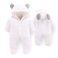 Little Gigglers World Newborn Baby Organic Fleece Winter Snowsuit Romper