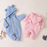 Little Gigglers World Baby Warm Winter knitted Onesies Romper