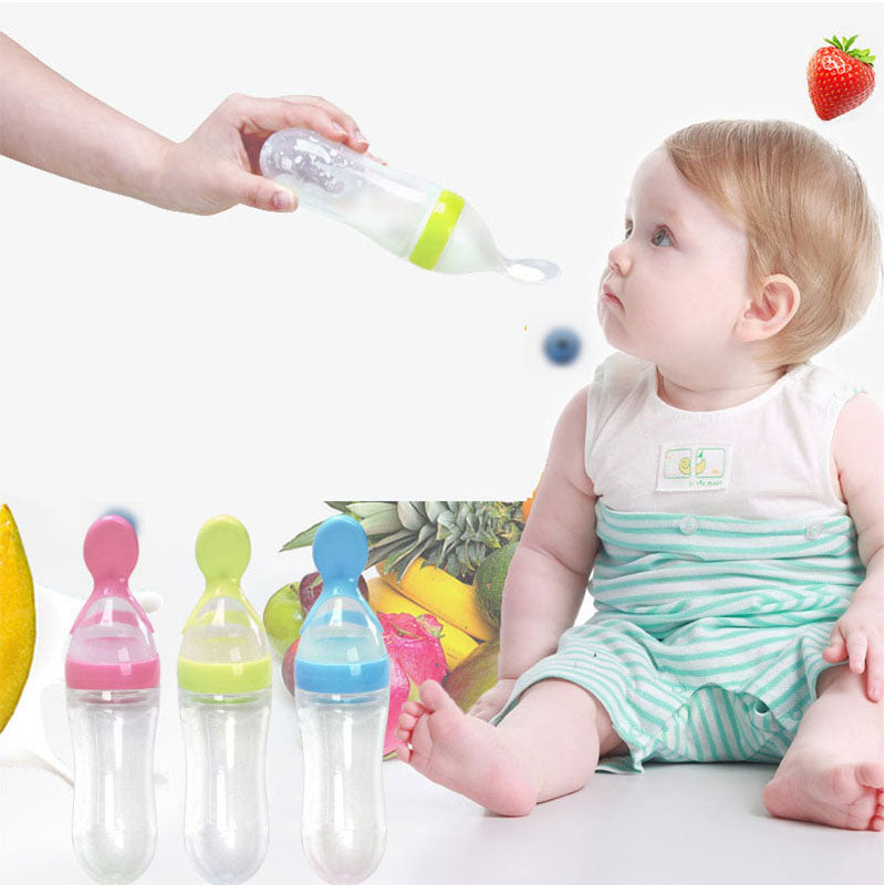 Little Gigglers World Baby Toddler Silicone Squeeze Feeding Bottle