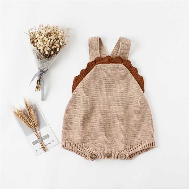 Little Gigglers World Premium Soft Woolen unisex baby romper with fungus toy