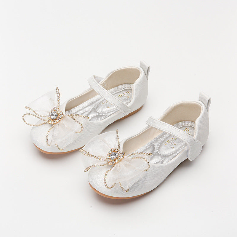 Little Gigglers World Spring Cute Bow Soft Sole Girl Shoes