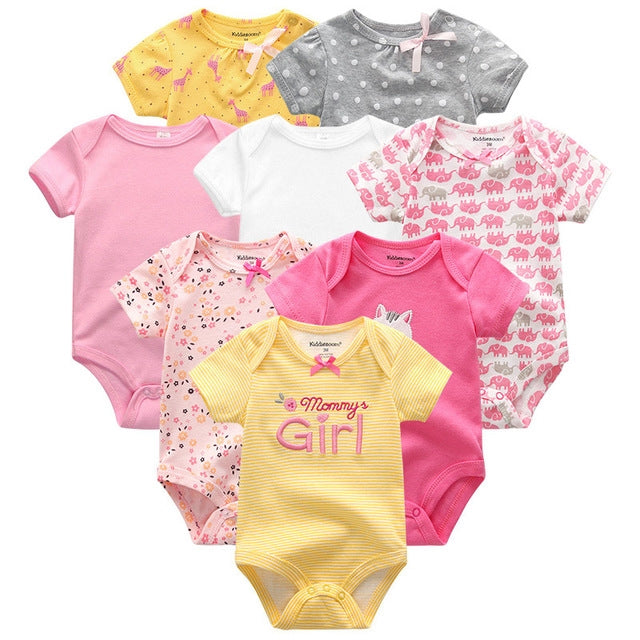 Little Gigglers World 8 Pcs Unisex Baby Cotton Bodysuit Set