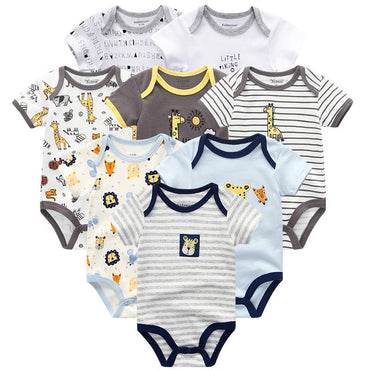 Little Gigglers World 8 Pcs Unisex Newborn baby soft Cotton Bodysuit