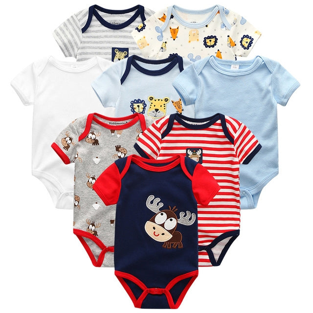 Little Gigglers World 8 Pcs Unisex Newborn baby Bodysuit Set