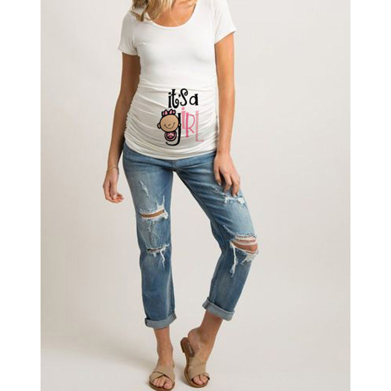 Little Gigglers World Slim Maternity Funny Tops