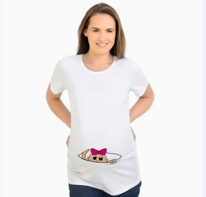 Little Gigglers World Slim Maternity Funny Tops