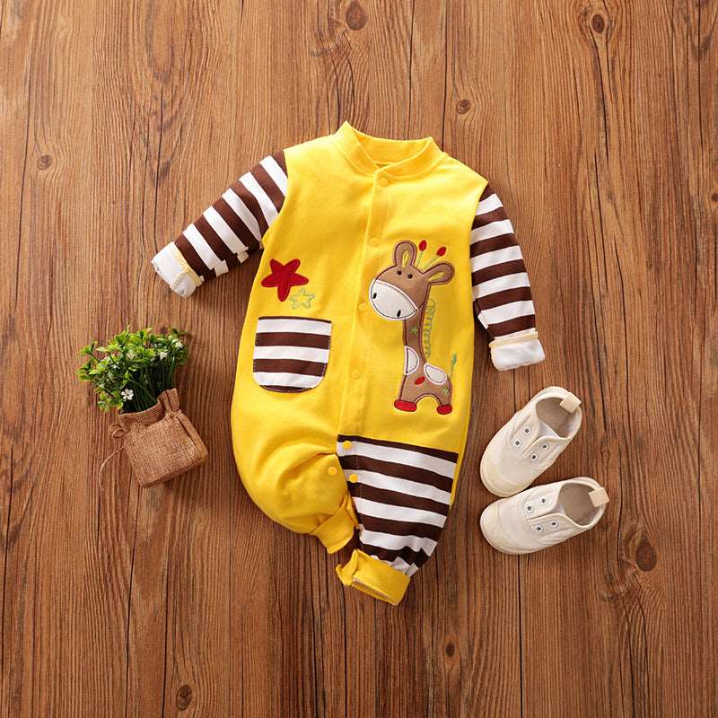 Little Gigglers World Newborn Baby Spring Autumn Summer Cotton Long-sleeved Romper