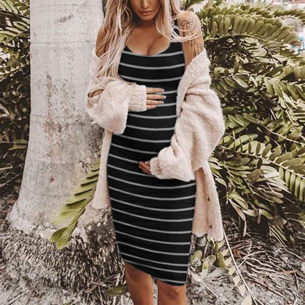 Little Gigglers World Striped Maternity Vest Dress