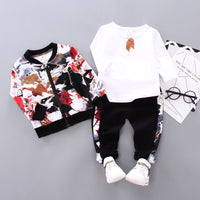 Little Gigglers World Boys Handsome Autumn Winter Three-Piece Set