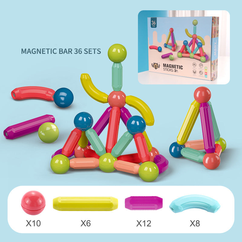 Little Gigglers World Baby Magnetic Stick Building Blocks Set