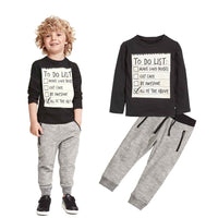 Little Gigglers World Kids Spring Autumn Cotton Long Sleeves T-shirt Pant Set