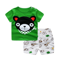 Little Gigglers World Unisex Baby Cartoon Summer Clothes Set