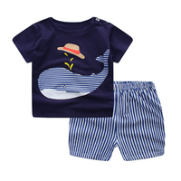 Little Gigglers World Unisex Baby Cartoon Summer Clothes Set