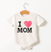 Little Gigglers World Short Sleeve Mom Dad Love Bodysuit