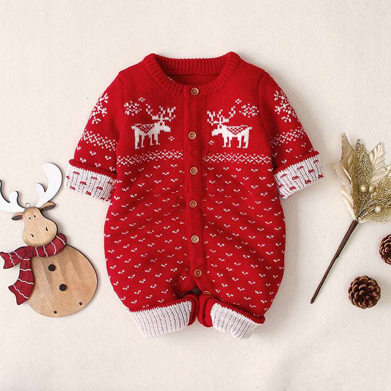 Little Gigglers World Unisex Baby Toddler Christmas Warm Romper