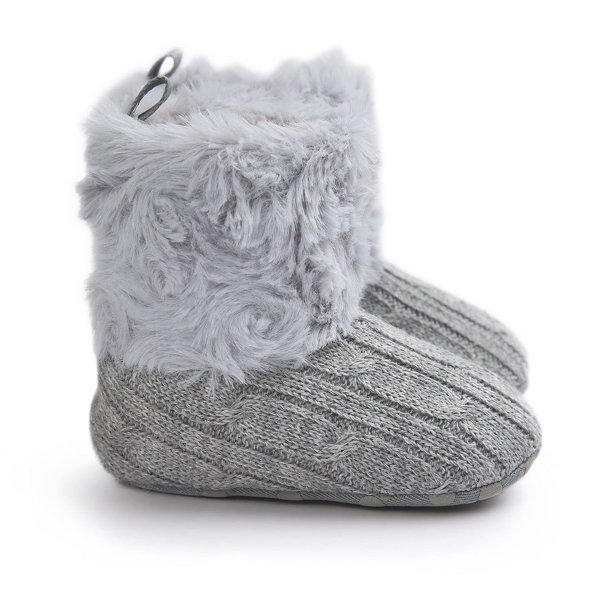 Little Gigglers World Baby Winter Fleece Fur Warm Knit Shoes