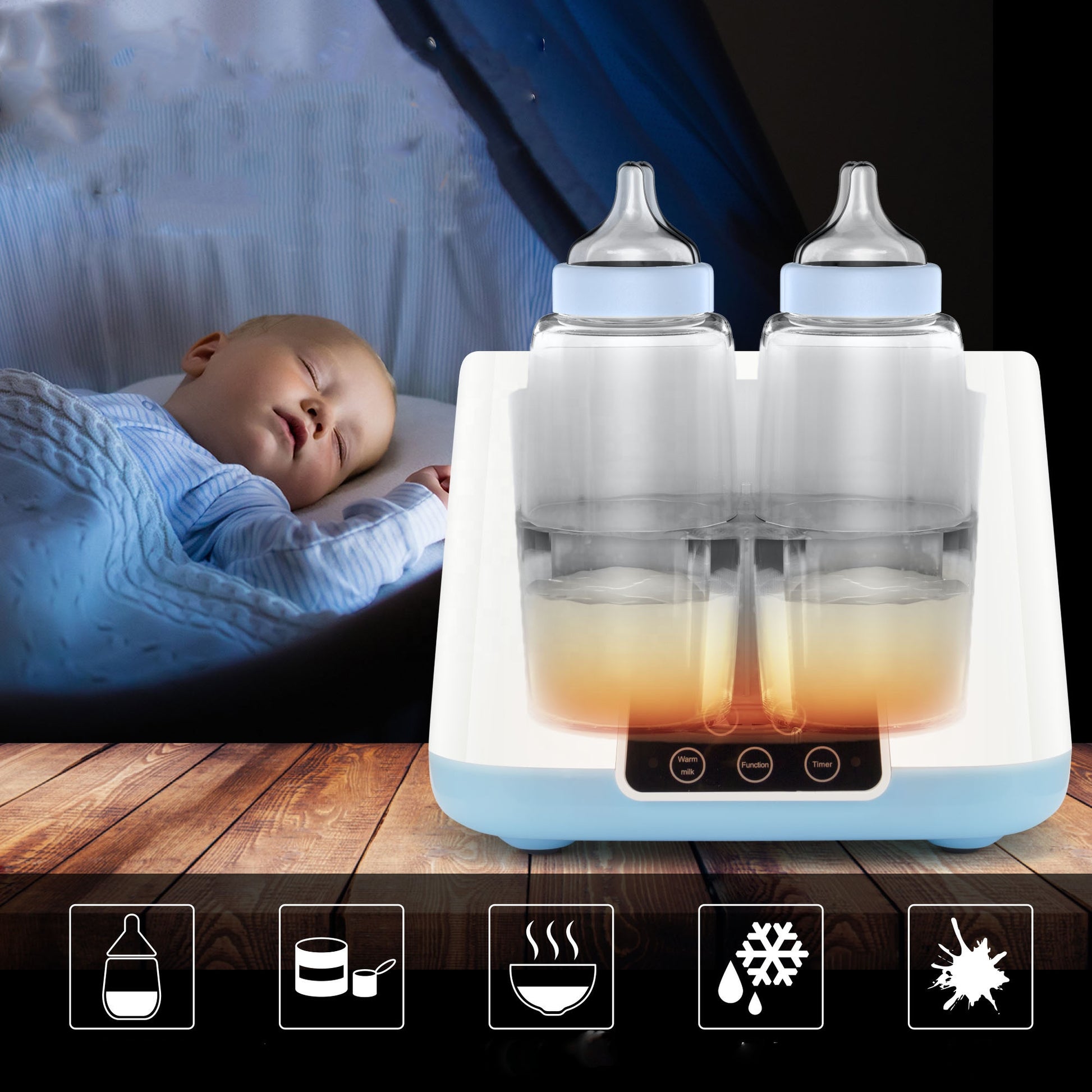 Little Gigglers World Intelligent Heat Preservation Feeding Bottle