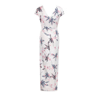 Little Gigglers World Maternity Slim Thin Floral Chiffon Dress