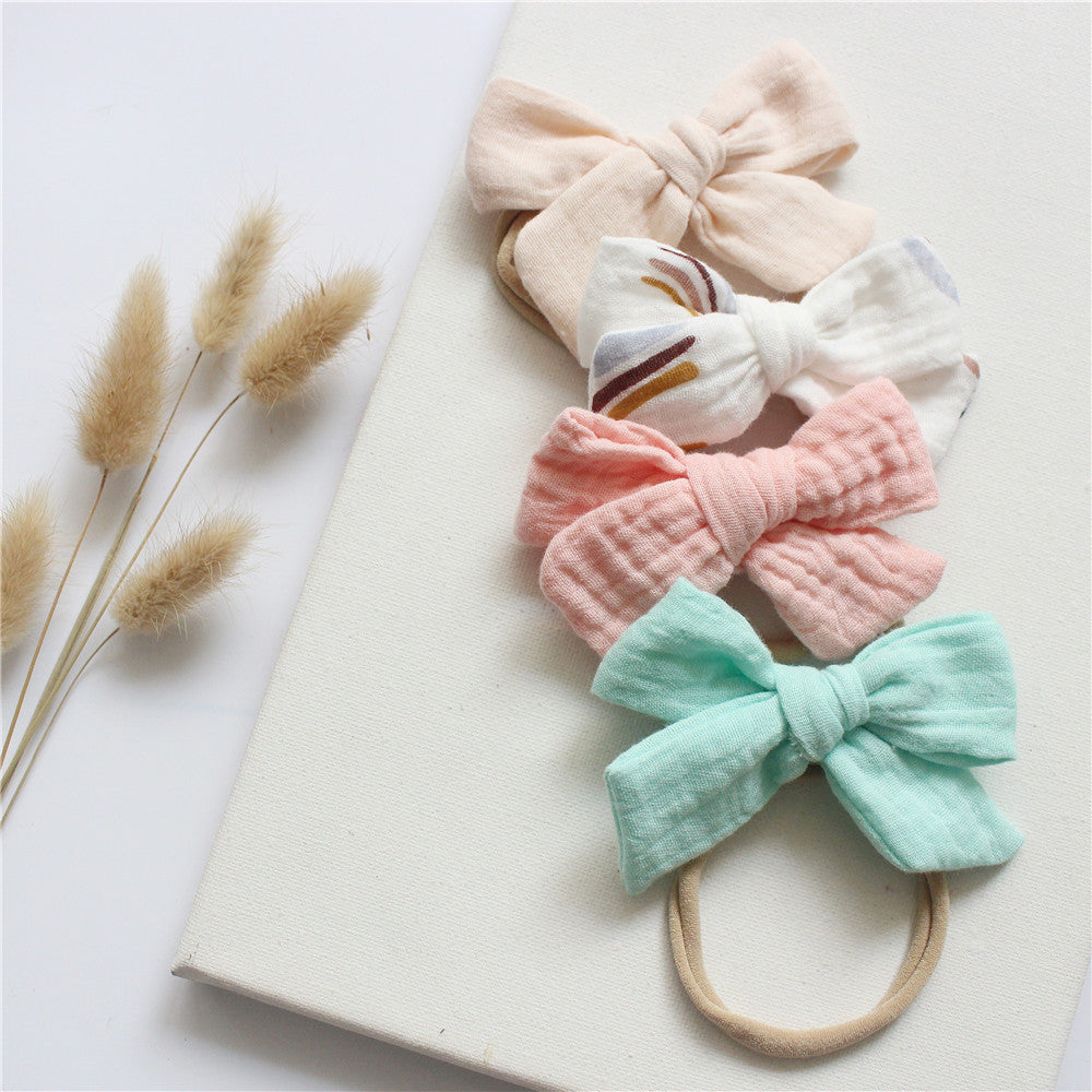 Little Gigglers World Cotton Gauze Butterfly Headband Set