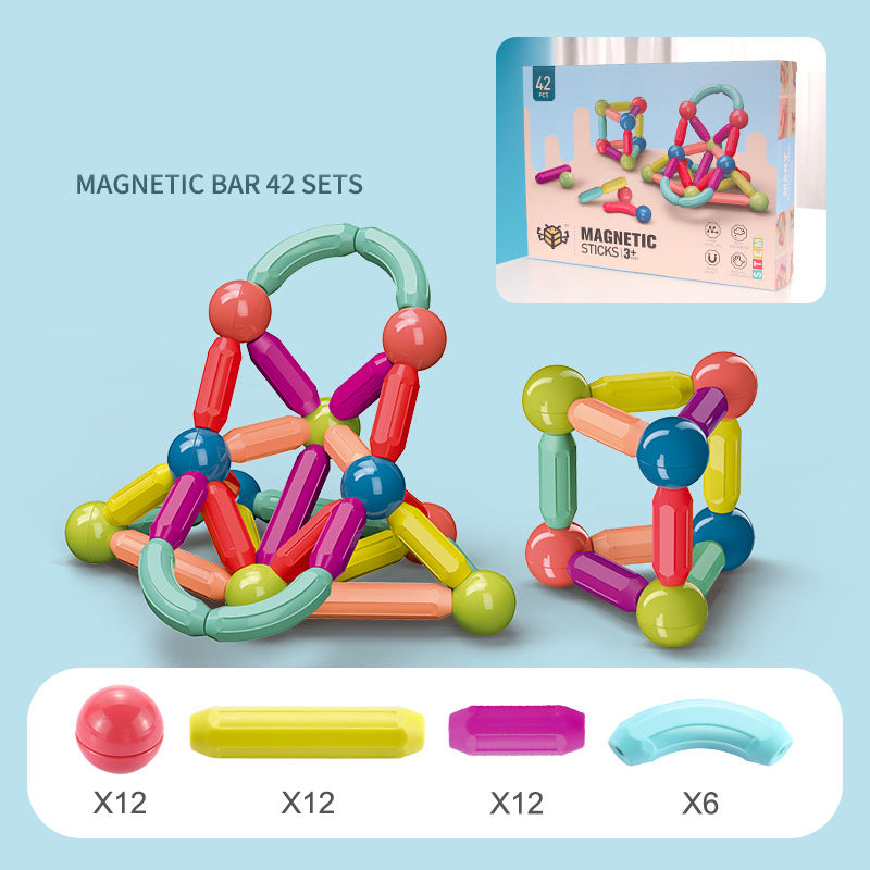 Little Gigglers World Baby Magnetic Stick Building Blocks Set