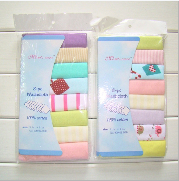 Little Gigglers World Unisex Newborn Baby 8pcs Cotton Towels