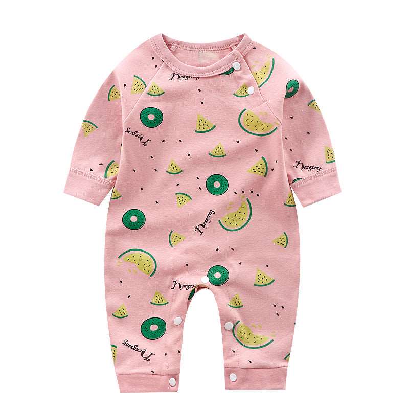 Little Gigglers World Baby Toddler Long-sleeved Cotton Apple Romper