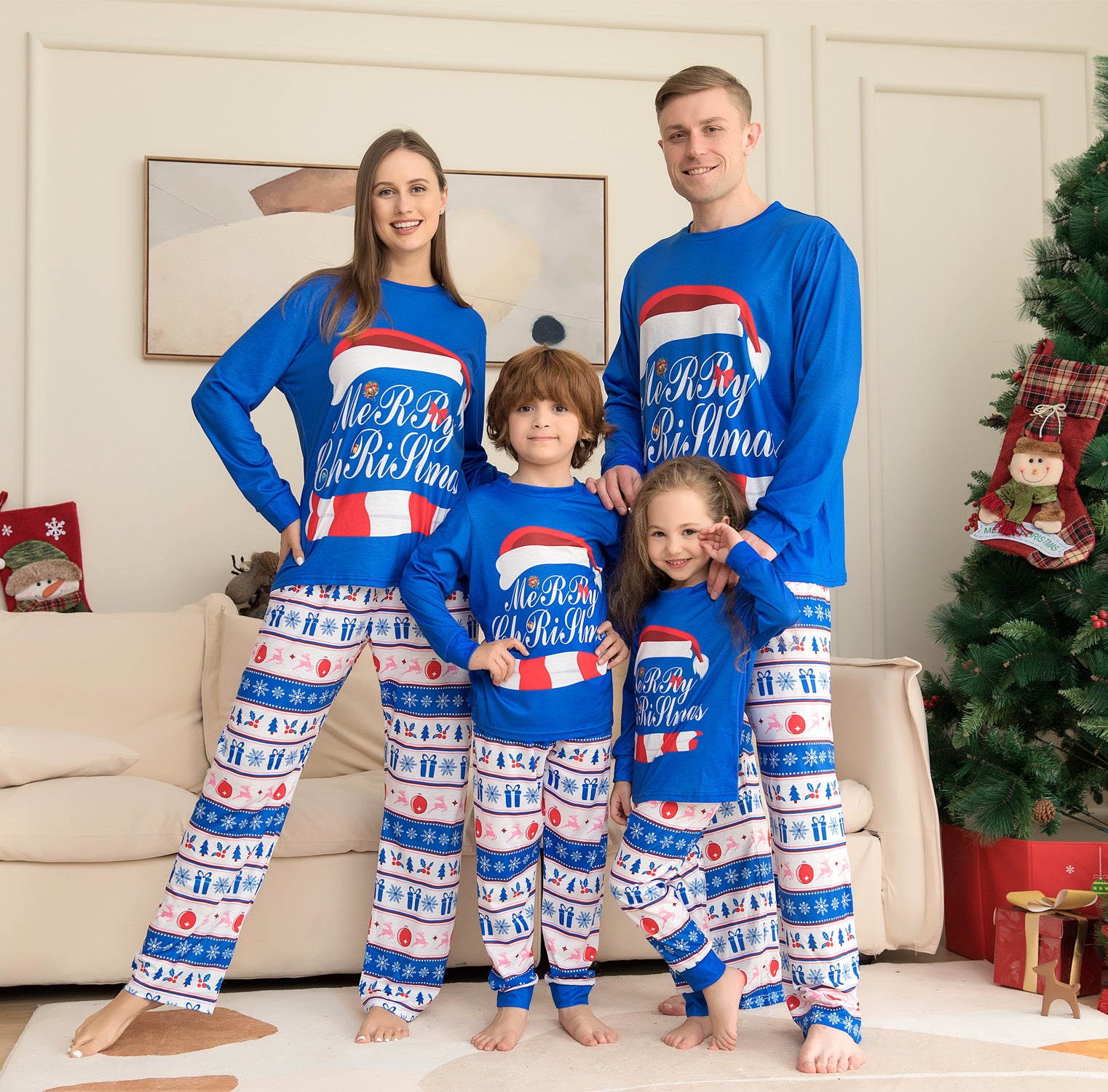 Little Gigglers World Christmas Matching Family Pajamas Sets