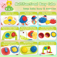 Little Gigglers World Baby Toddler 9 In 1 Busy Learning Montessori Sensory Toys