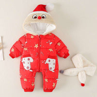 Little Gigglers World Baby Festive Winter Warm Thick Romper