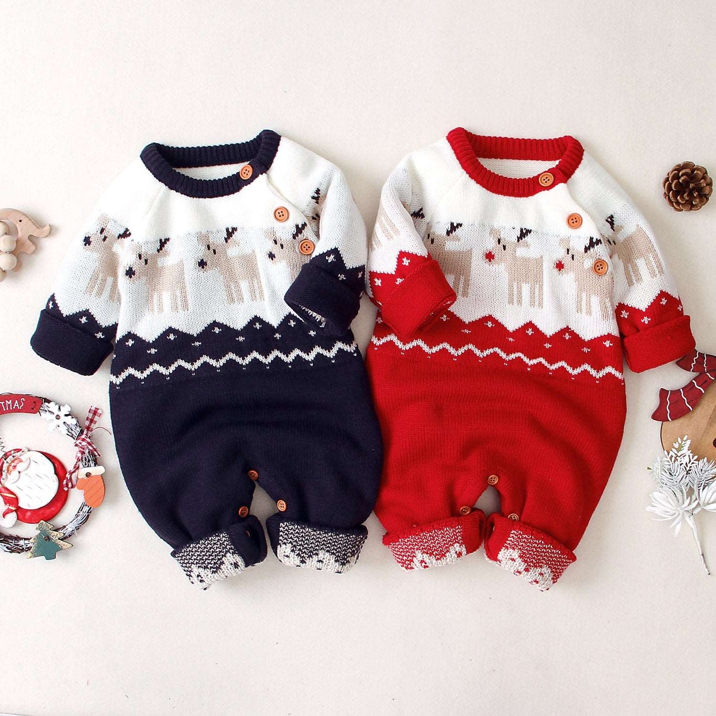 Little Gigglers World Autumn Winter Unisex Christmas Romper