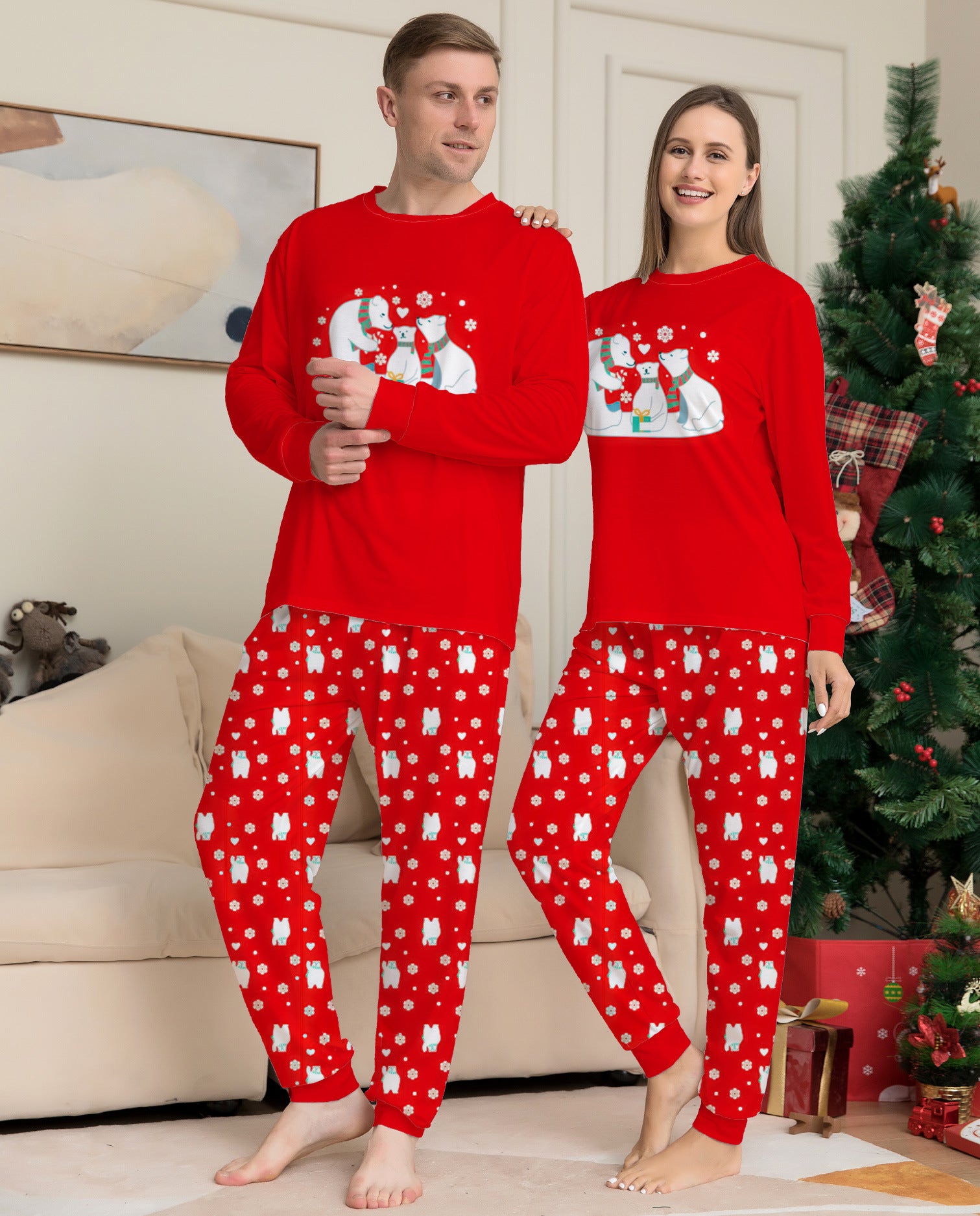 Little Gigglers World Christmas Family Pajamas Matching Sets