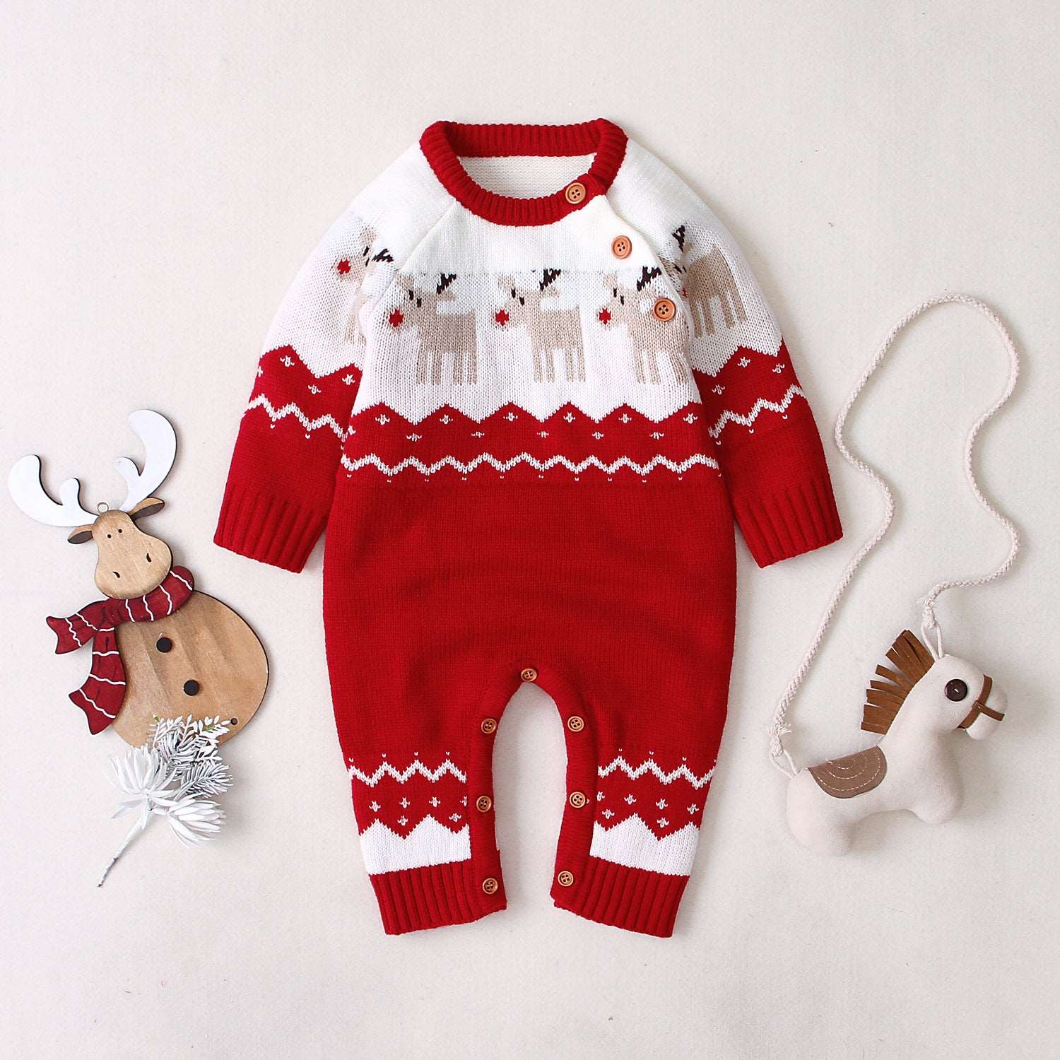 Little Gigglers World Autumn Winter Unisex Christmas Romper