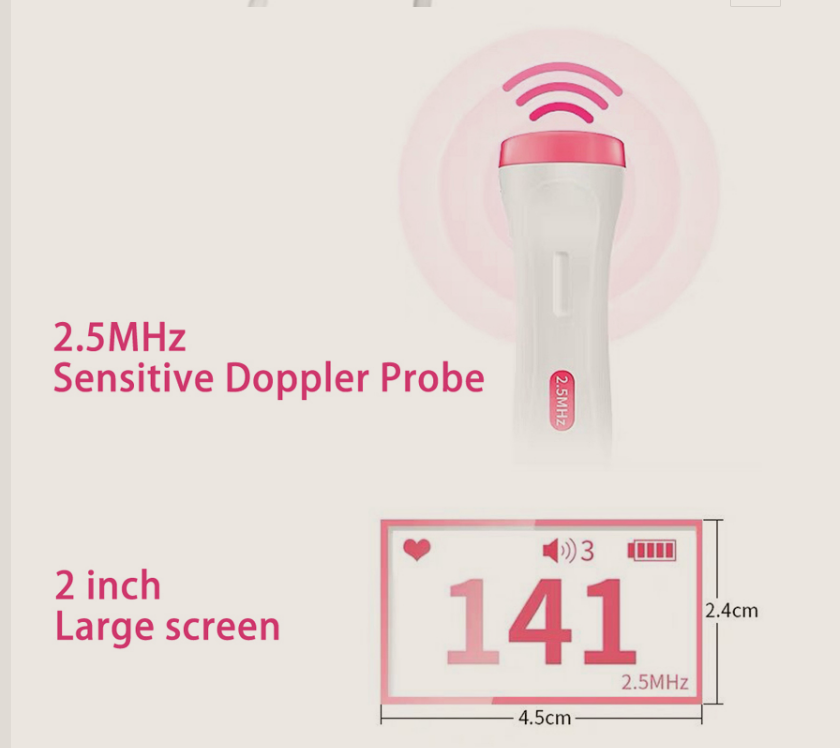 Little Gigglers World Home Pregnancy Fetal Heart Rate Monitor