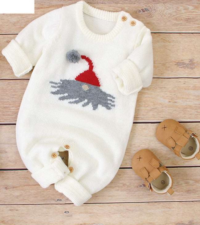 Little Gigglers World Winter Autumn Warm Unisex Baby Christmas Elk Romper