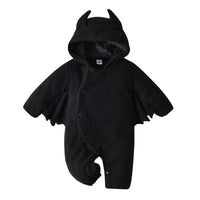 Little Gigglers World Unisex Baby Halloween Bat Hooded Little Devil Onesies Romper