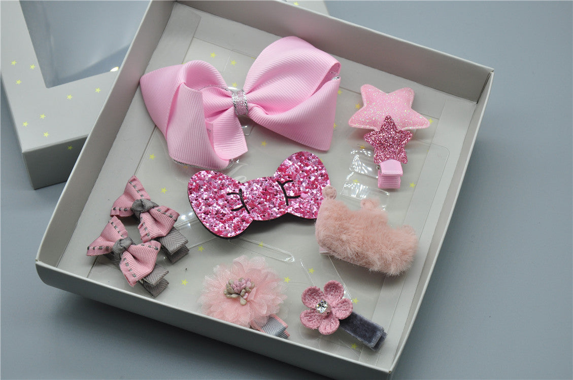 Little Gigglers World Baby Girl Hairpin Headband Gift Set