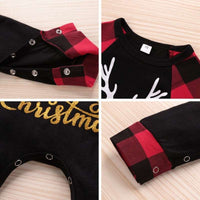 Little Gigglers World Warm Red Plaid Christmas Romper