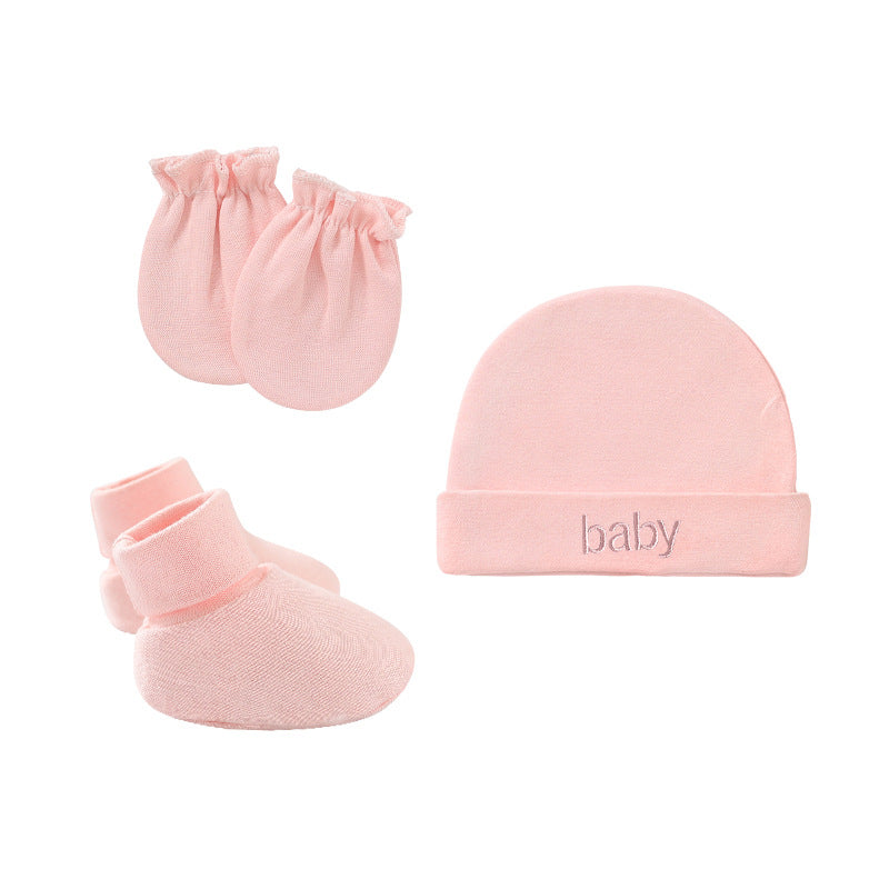 Little Gigglers World Newborn Hat, Gloves, Foot Cover Set