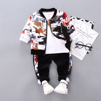 Little Gigglers World Boys Handsome Autumn Winter Three-Piece Set