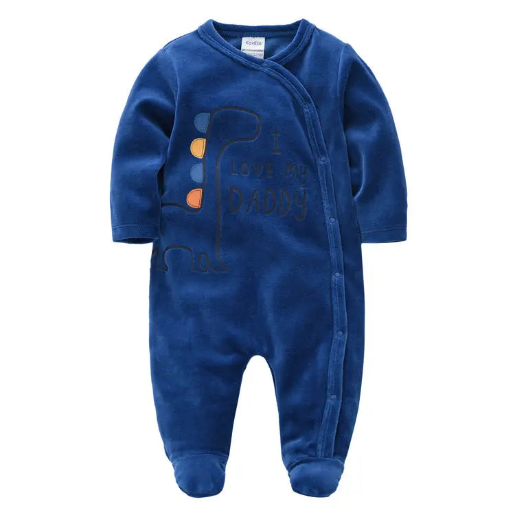 Little Gigglers World Baby Winter Long-Sleeve Warm Fleece Romper