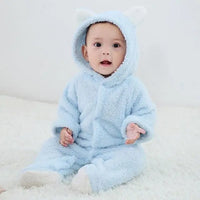 Little Gigglers World Cute Baby Winter Fleece Romper