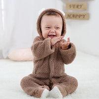 Little Gigglers World Cute Baby Winter Fleece Romper