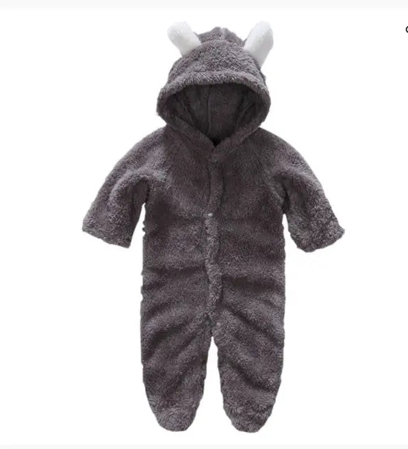 Little Gigglers World Cute Baby Winter Fleece Romper