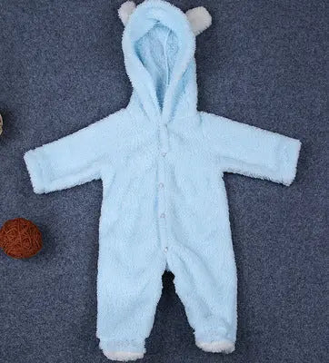 Little Gigglers World Cute Baby Winter Fleece Romper