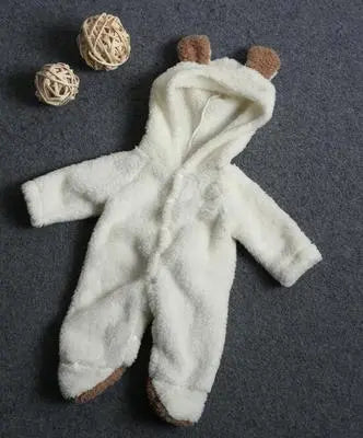 Little Gigglers World Cute Baby Winter Fleece Romper