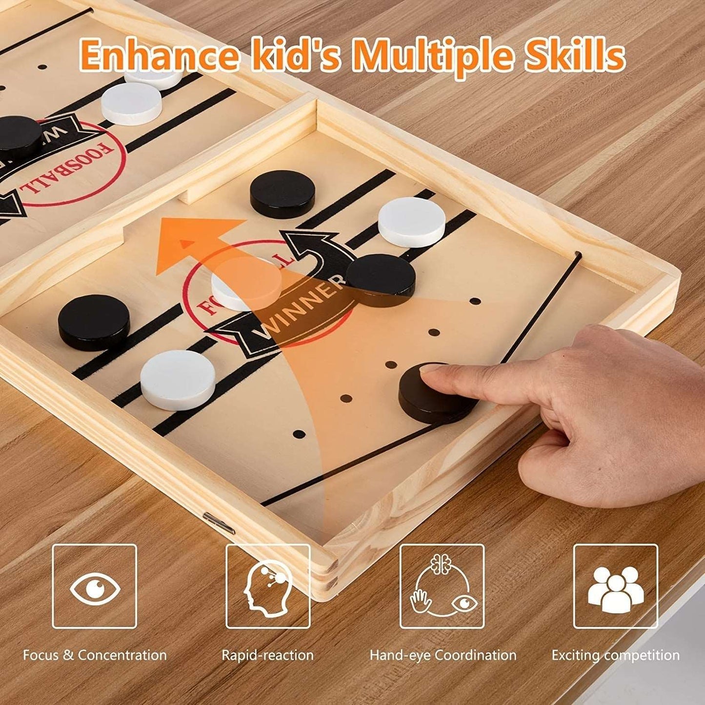 Little Gigglers World Fast Sling Wooden Battle Hockey Game